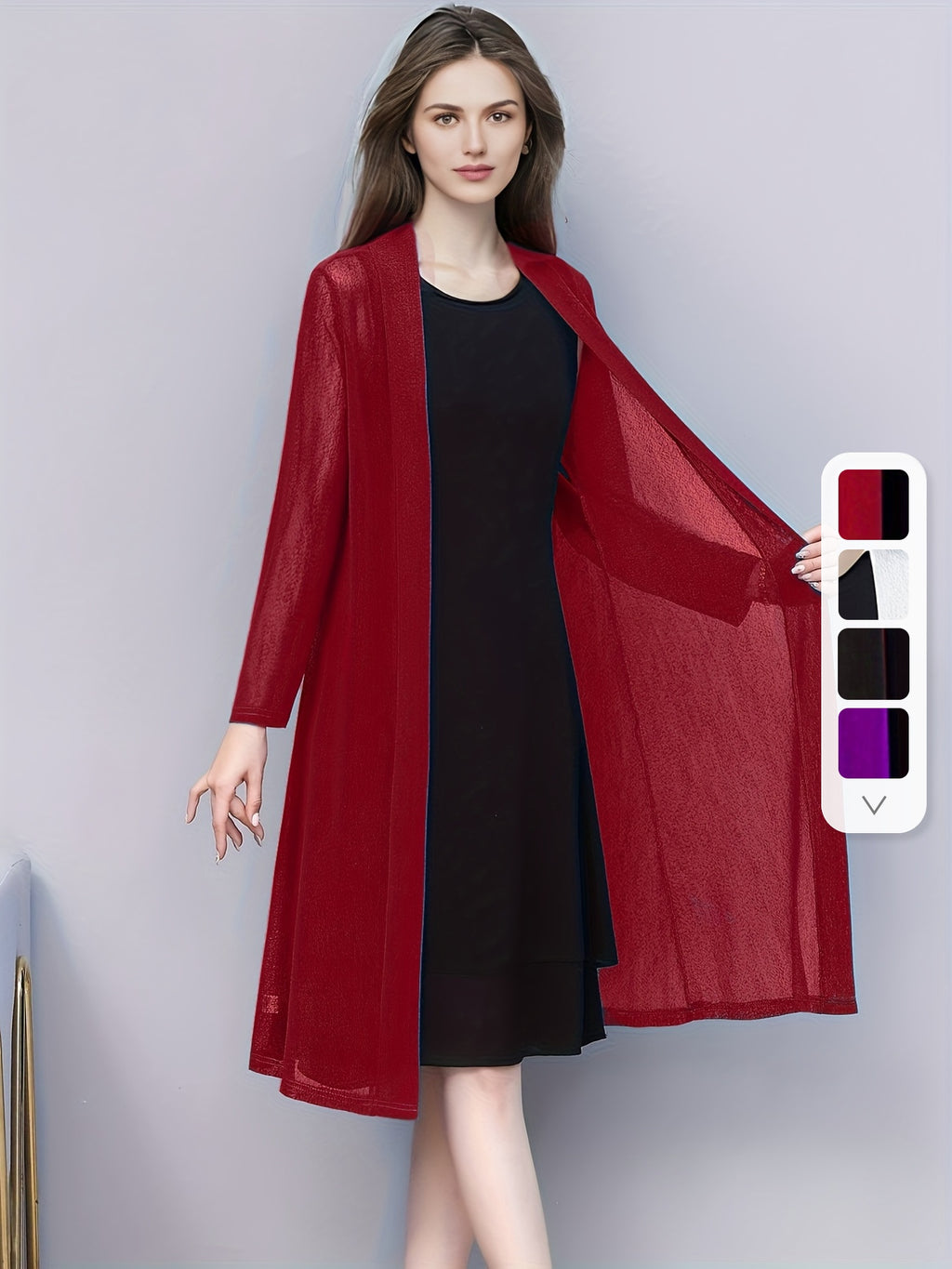 Solid Color Cover-Up, Cardigan, Elegant And Stylish, Mesh Outerwear for Women. - SalmanStore 