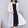 Solid Color Cover-Up, Cardigan, Elegant And Stylish, Mesh Outerwear for Women. - SalmanStore 