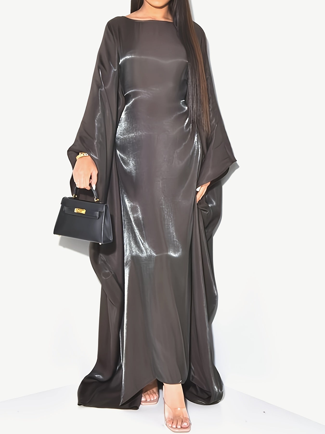 Middle Eastern Elegant Shimmering Robe, One Size Fits All, Model 8336-8 - SalmanStore 