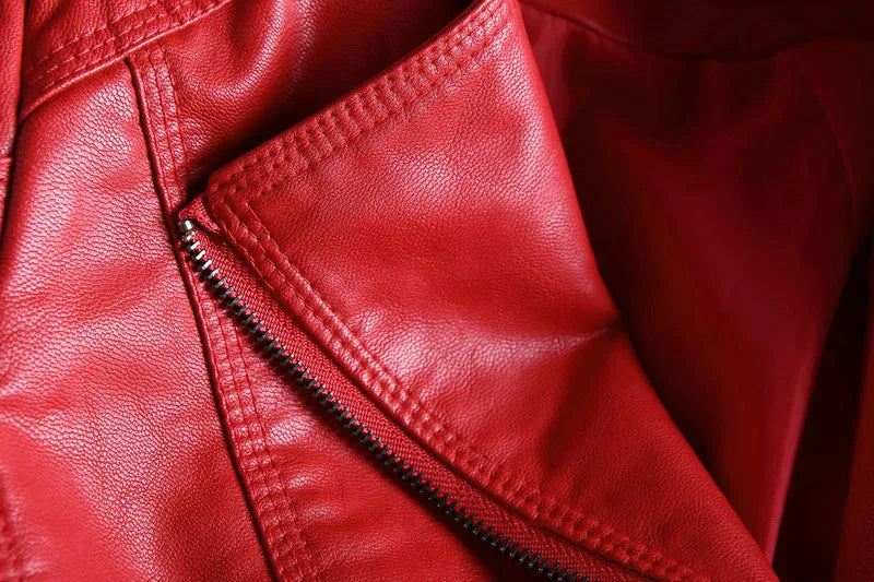 Spring And Autumn Women Leather Jacket Coats Slim Ladies Clothing