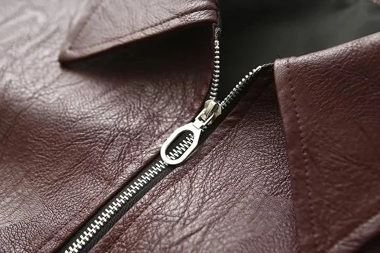 Leaher Jackets Women's Jaqueta Feminina Streetwear ins Outwear Casaco Feminino Vermelho Couro Coat Black Giacca Pelle Donna insz