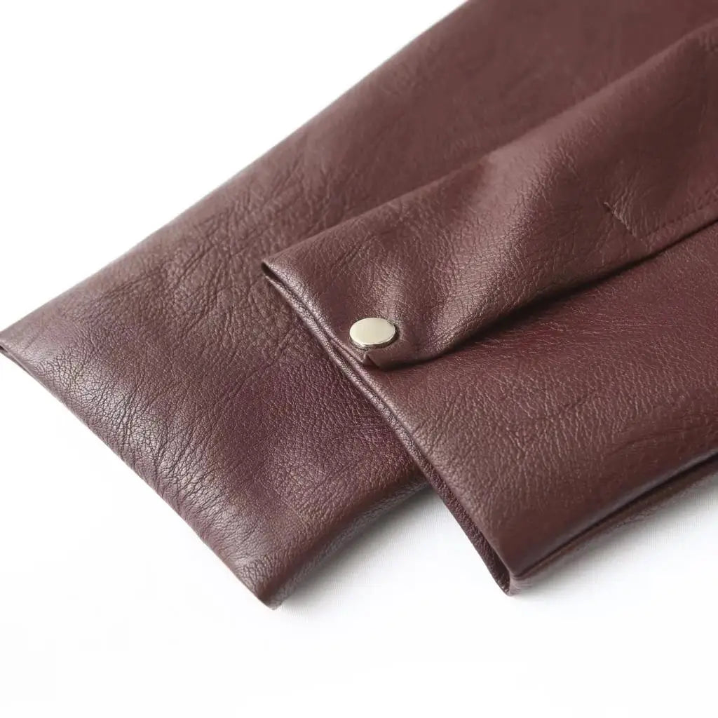 Leaher Jackets Women's Jaqueta Feminina Streetwear ins Outwear Casaco Feminino Vermelho Couro Coat Black Giacca Pelle Donna insz