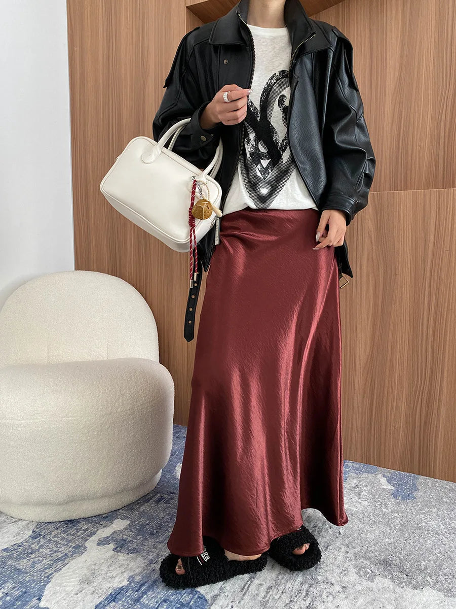 Spring and Autumn Women's Casual Solid Color Collar Long Sleeve Loose Jacket