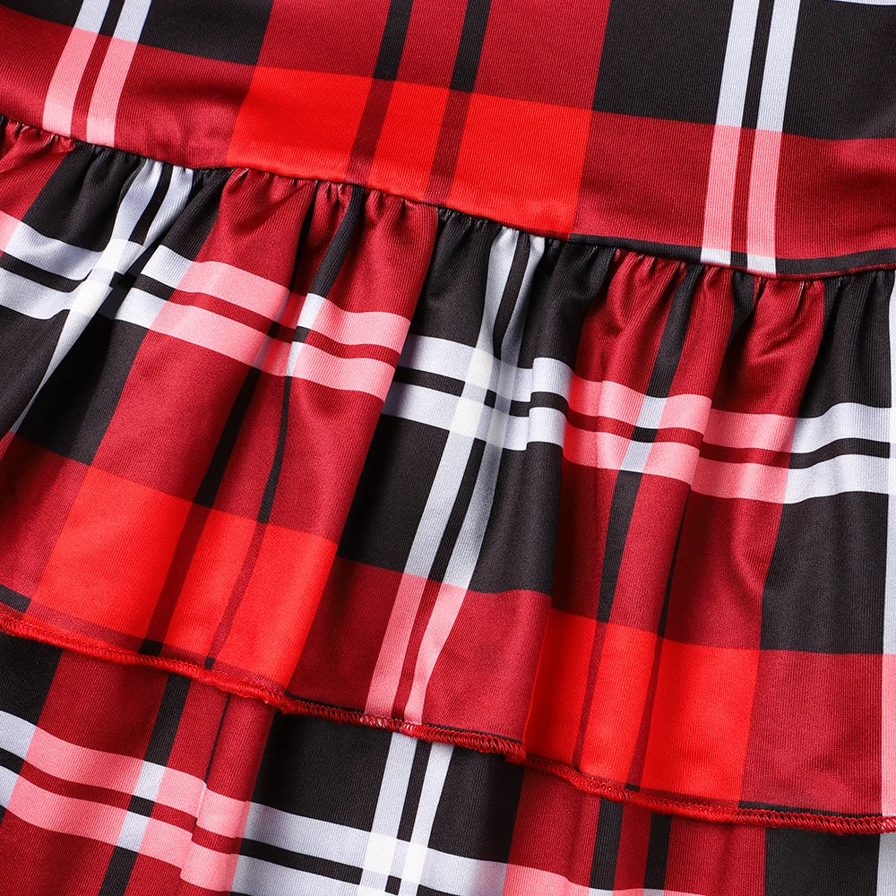 Elegant Christmas Dress for Women Clothing 2024 Winter Long Sleeve Pullover Casual Female Sexy Red Xmas Costumes Bodycon Skirt