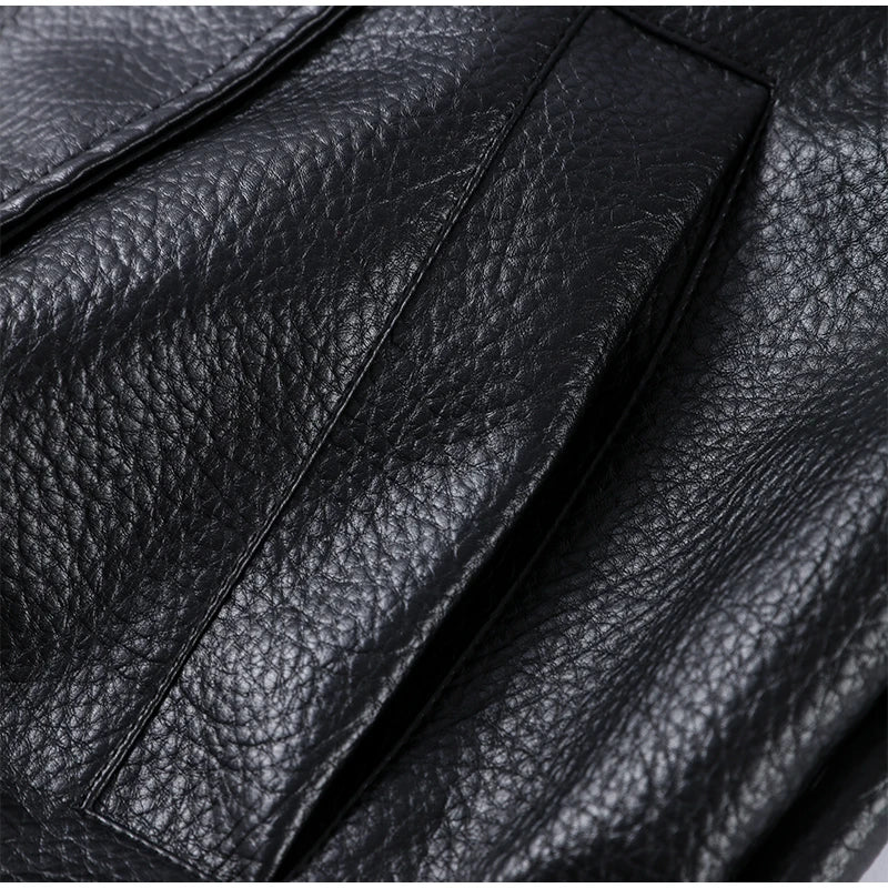 Retro Stand Collar PU Leather Jacket Women Classic Casual Zipper Single Breasted Black Jackets Lady 2025 Autumn Chic Streetwear