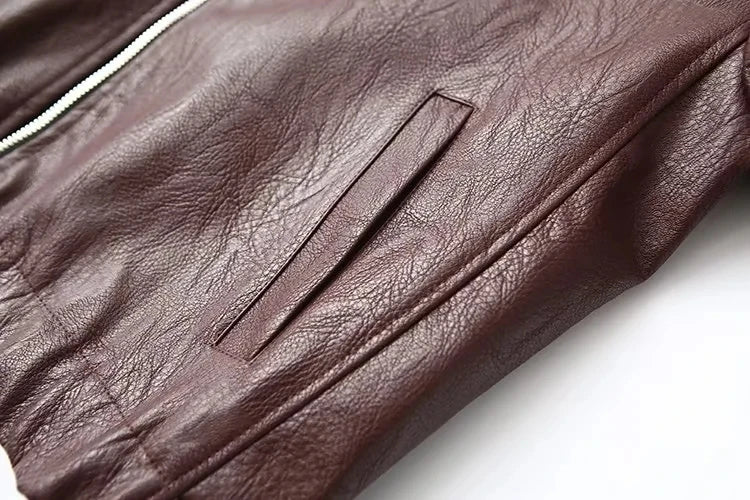 Leaher Jackets Women's Jaqueta Feminina Streetwear ins Outwear Casaco Feminino Vermelho Couro Coat Black Giacca Pelle Donna insz