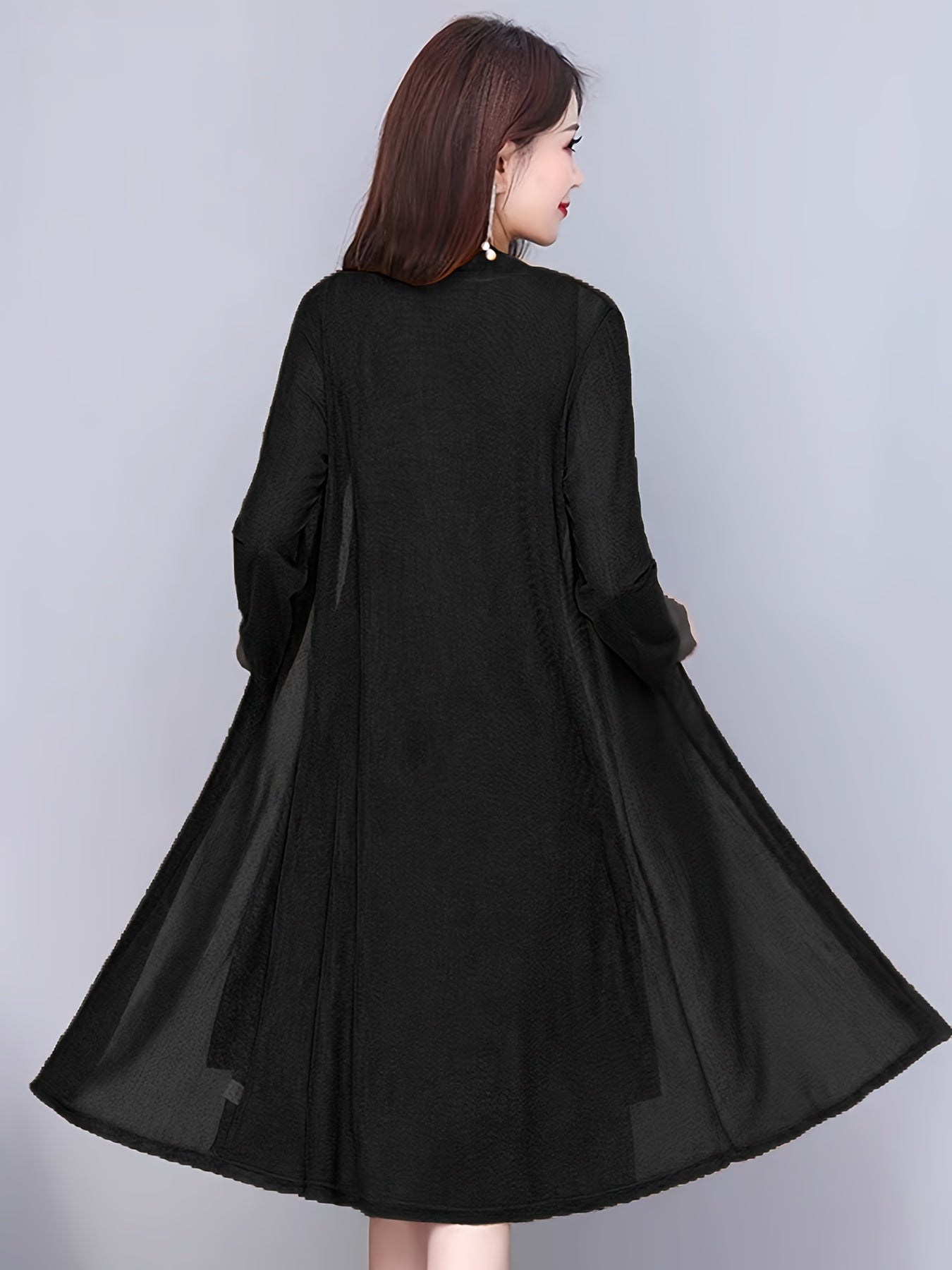 Solid Color Cover-Up, Cardigan, Elegant And Stylish, Mesh Outerwear for Women. - SalmanStore 