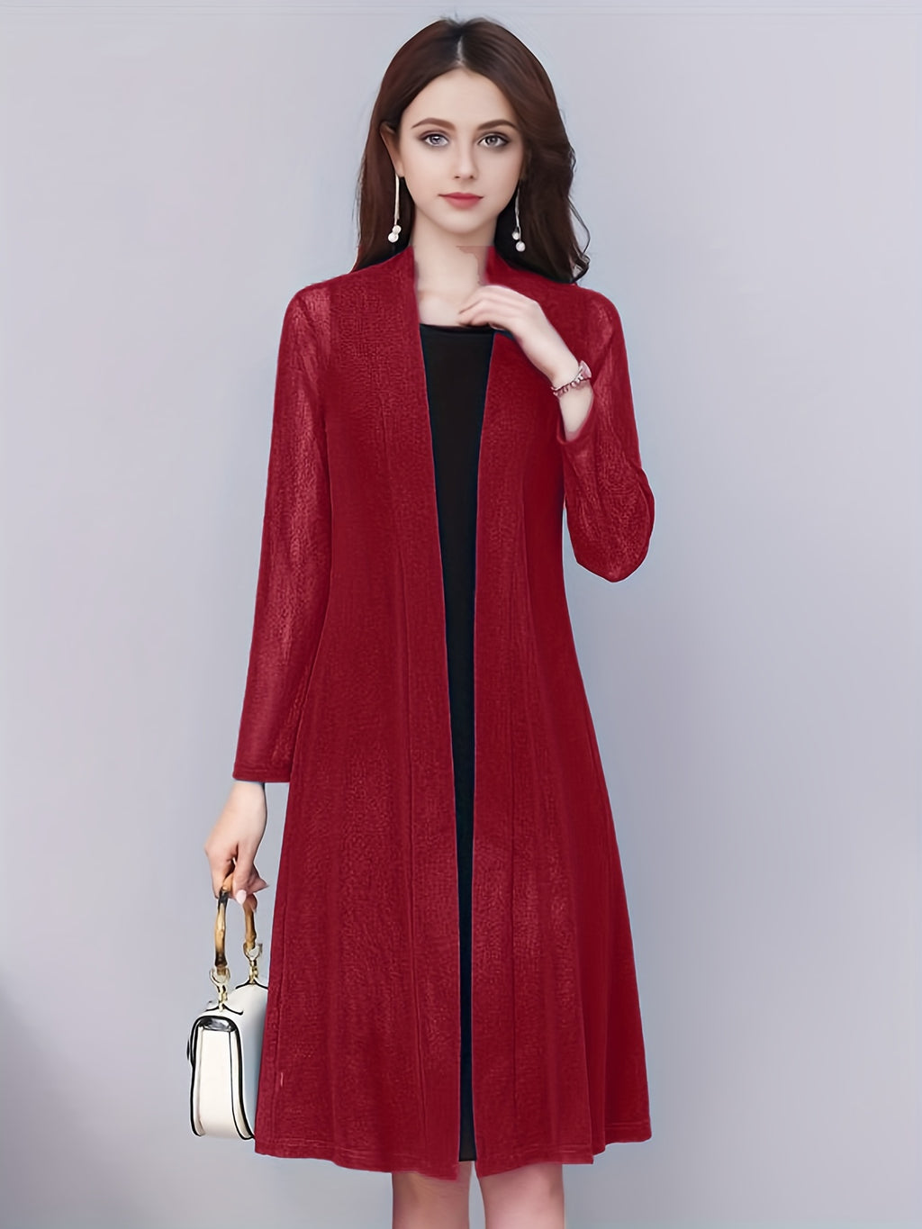 Solid Color Cover-Up, Cardigan, Elegant And Stylish, Mesh Outerwear for Women. - SalmanStore 