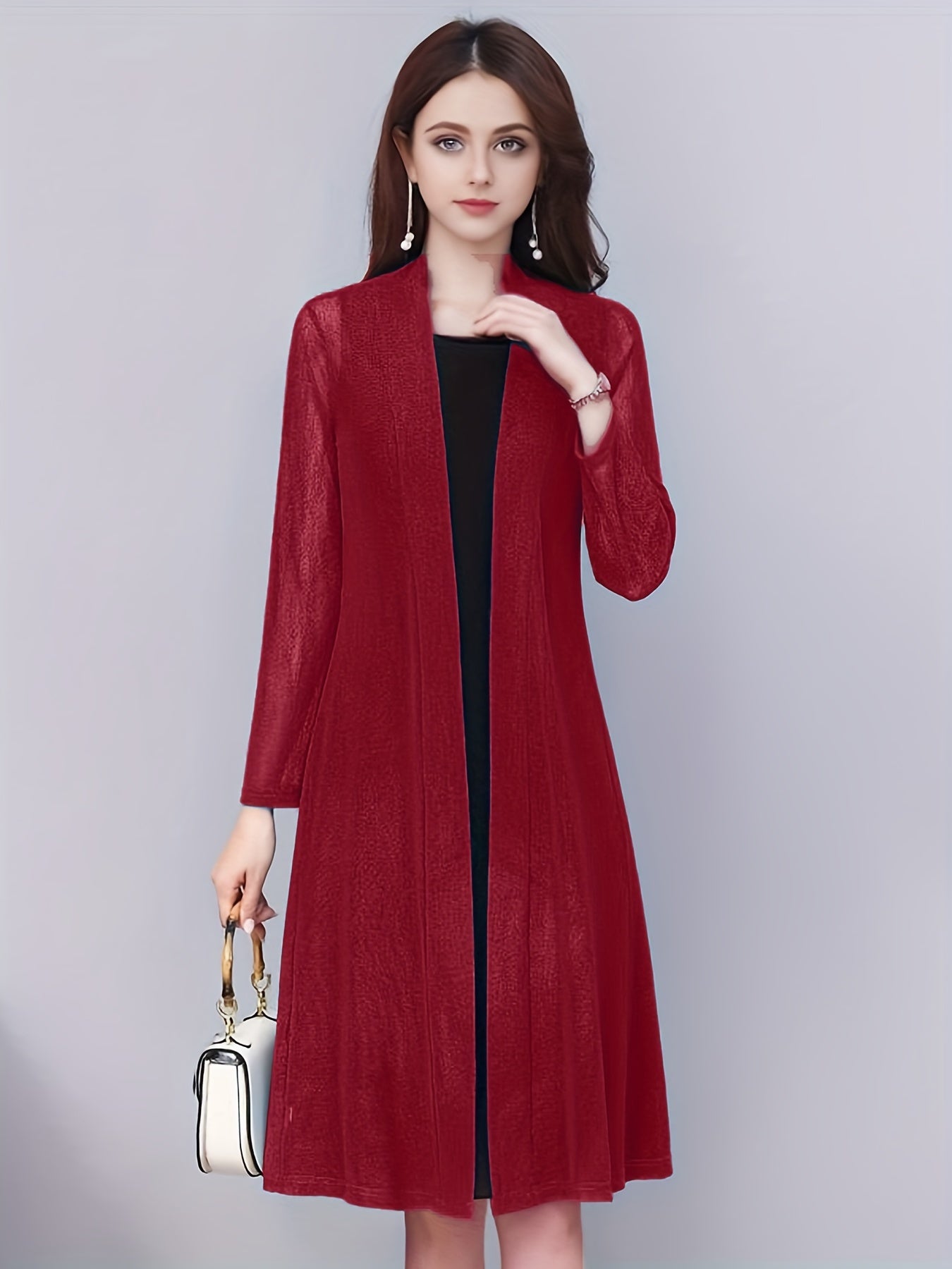 Solid Color Cover-Up, Cardigan, Elegant And Stylish, Mesh Outerwear for Women. - SalmanStore 